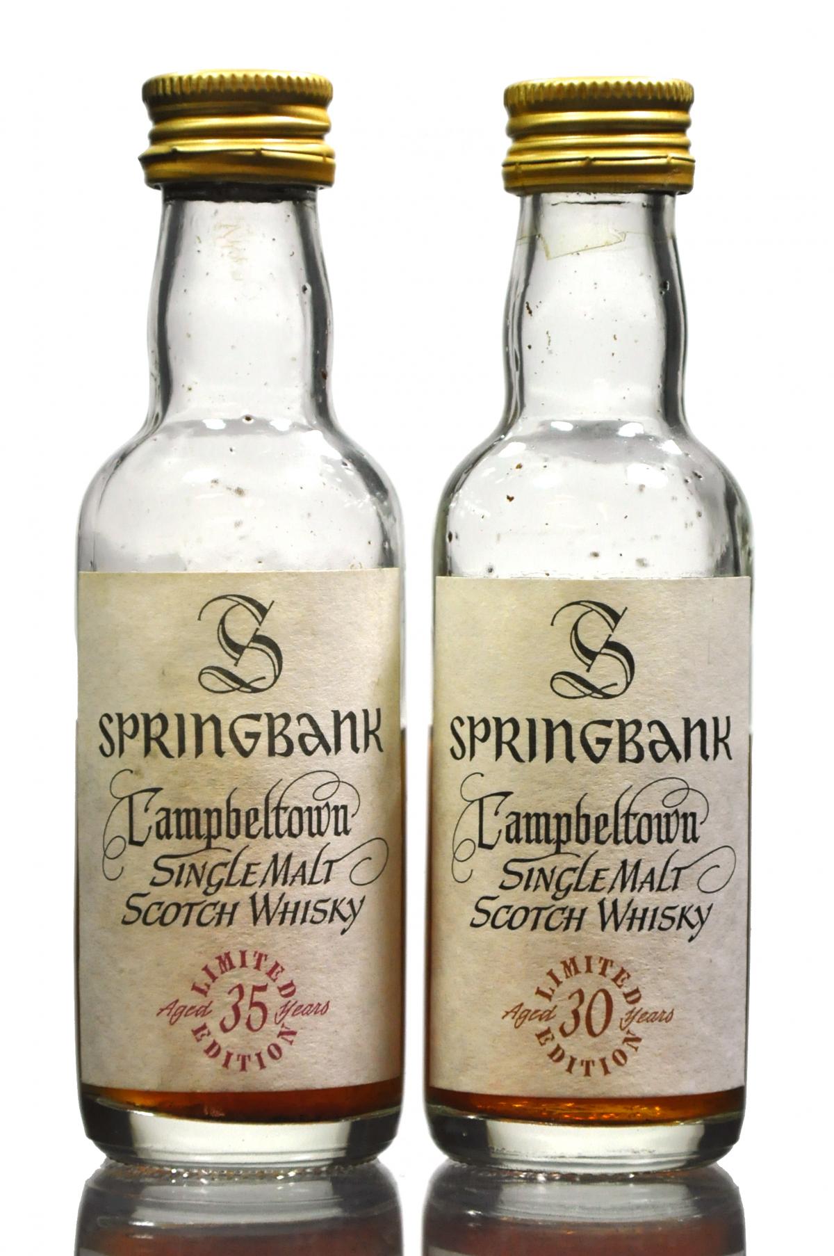 Springbank 30 & 35 Year Old Miniatures