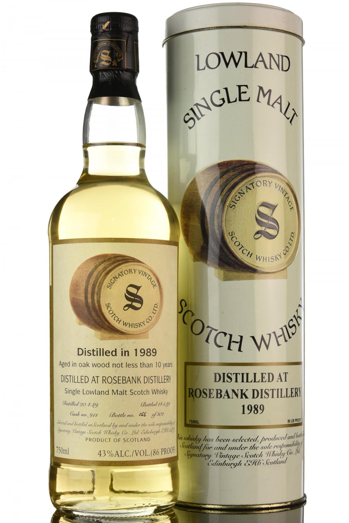 Rosebank 1989 - 1999 10 Signatory Vintage