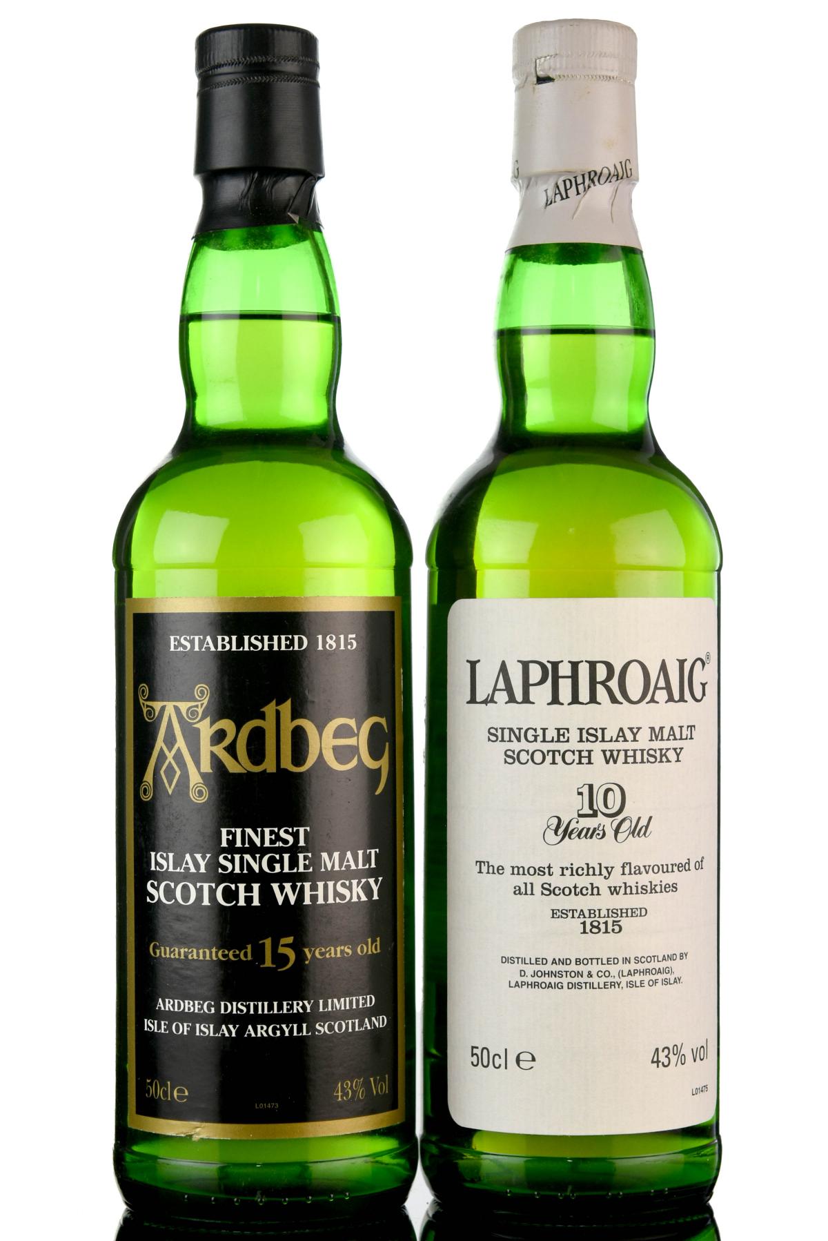 Laphroaig  Ardbeg 50cl Presentation Set  1990s