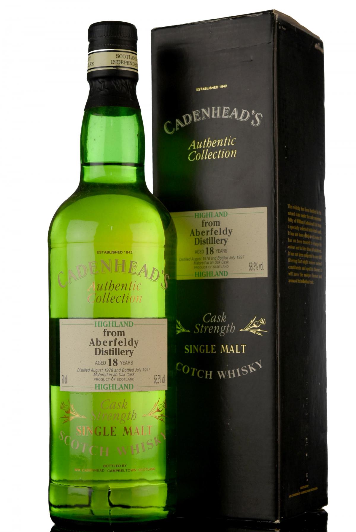 Aberfeldy 1978 - 1997 18 Cadenhead Authentic Collection
