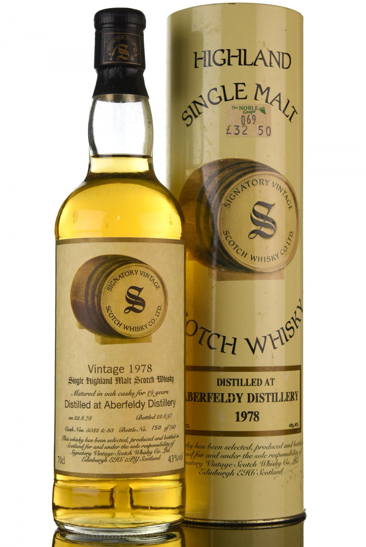 Aberfeldy 1978-1997 - 19 Year Old - Signatory Vintage
