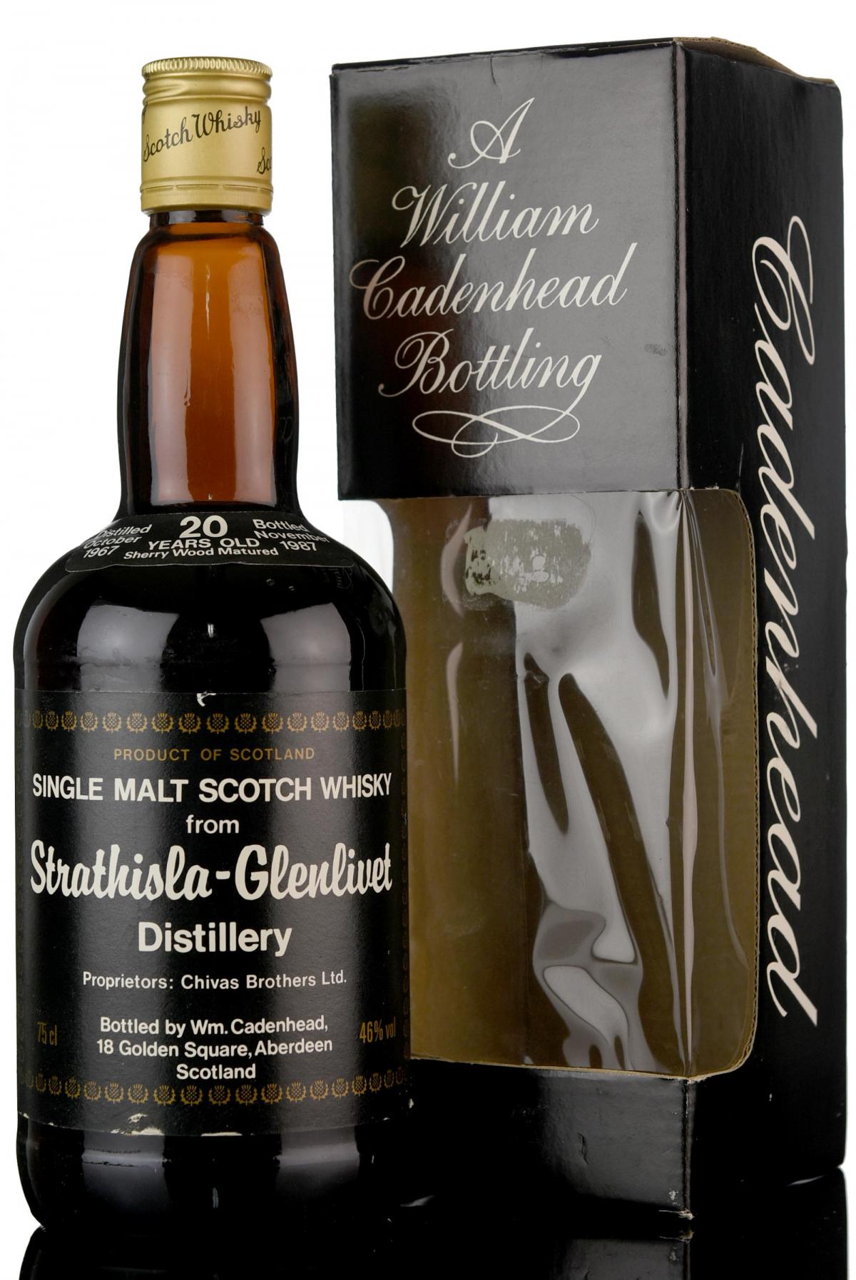 Strathislaglenlivet 1967 - 1987 20 Cadenhead Dumpy