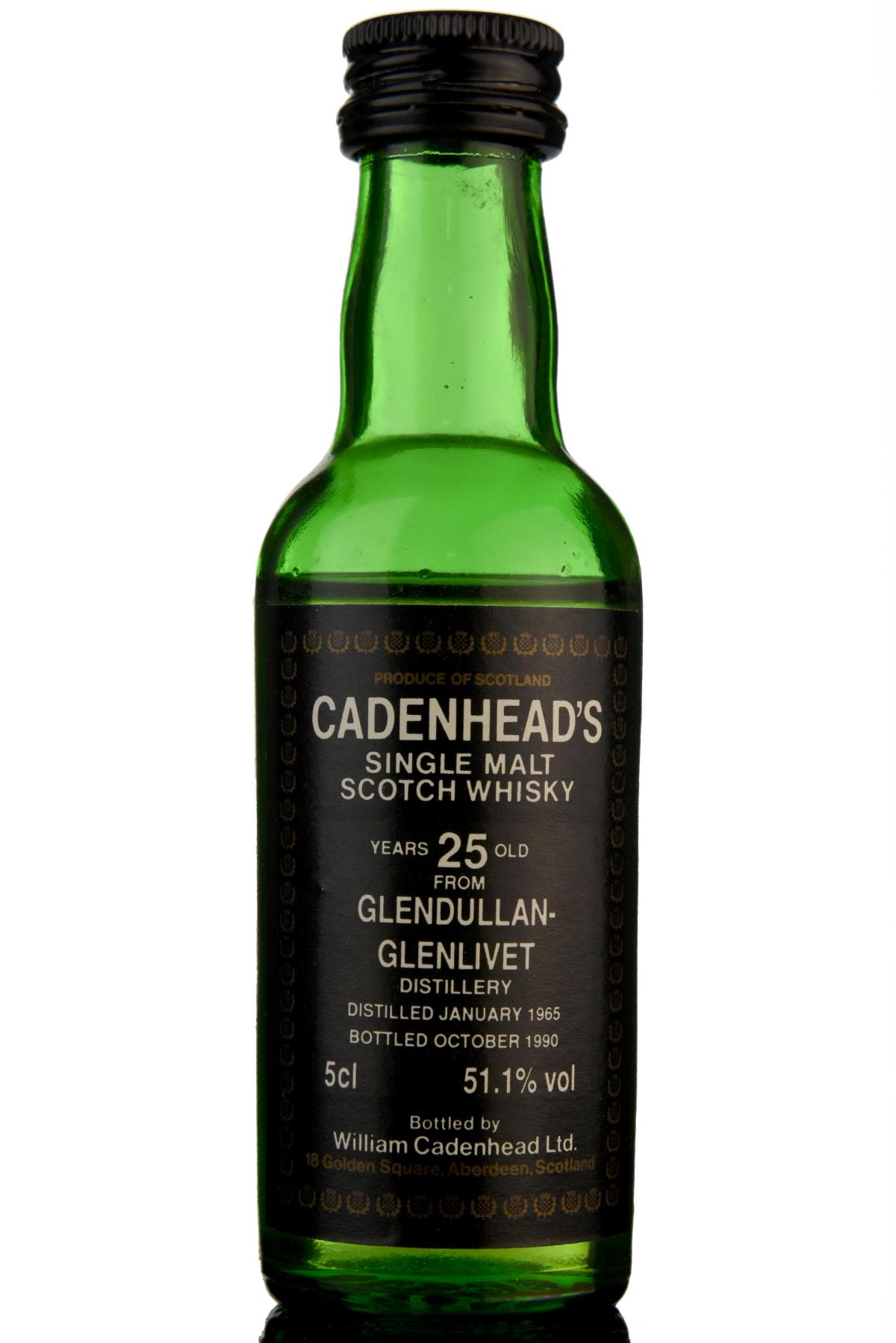 Glendullan-Glenlivet 1965-1990 - 25 Year Old - Cadenhead Miniature
