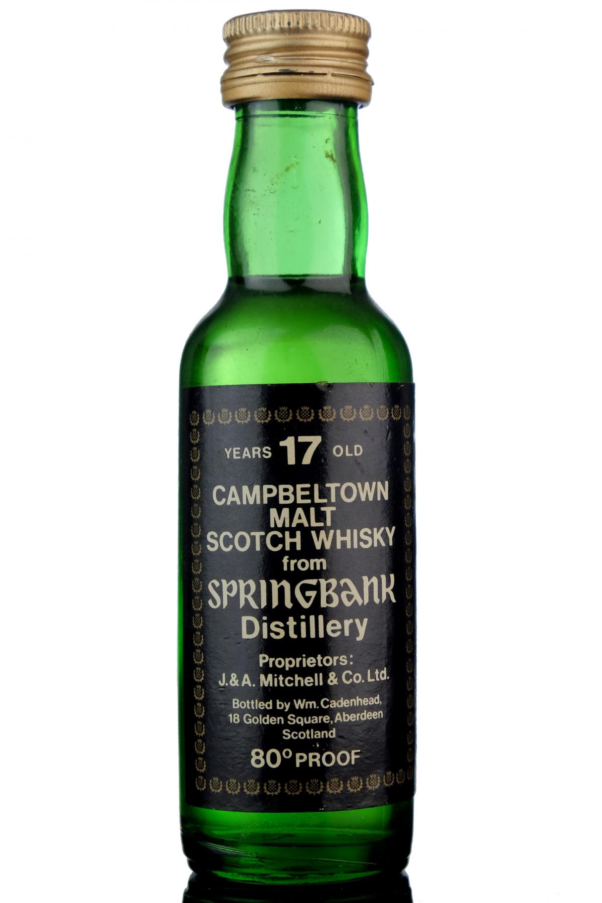Springbank 17 Year Old - 80 Proof - Cadenheads Miniature