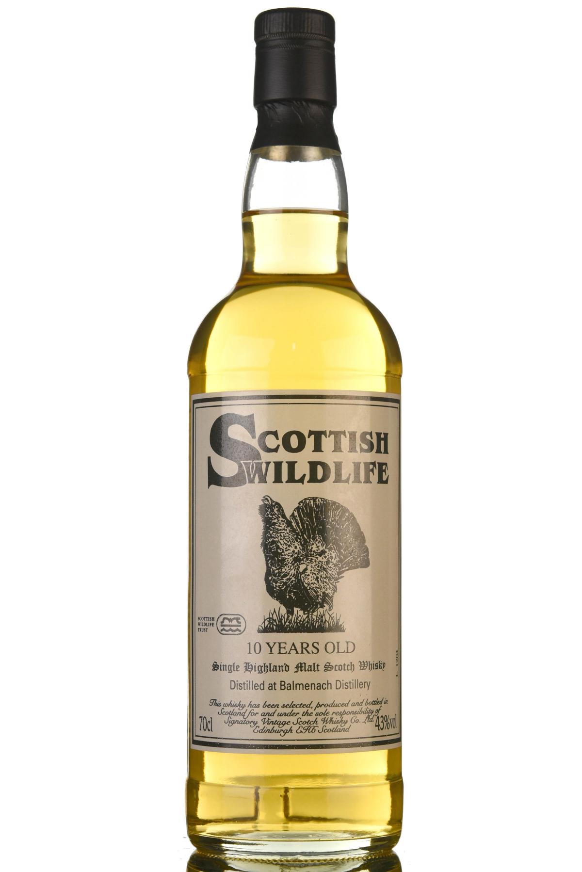 Balmenach 10 Year Old - Scottish Wildlife - Signatory Vintage
