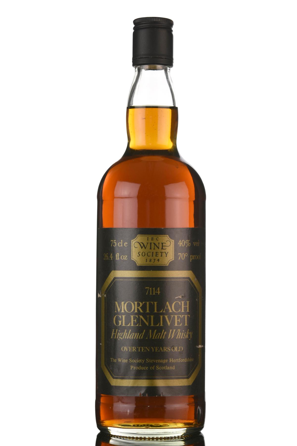 Mortlach 10 Year Old - Wine Society - Late 1970s