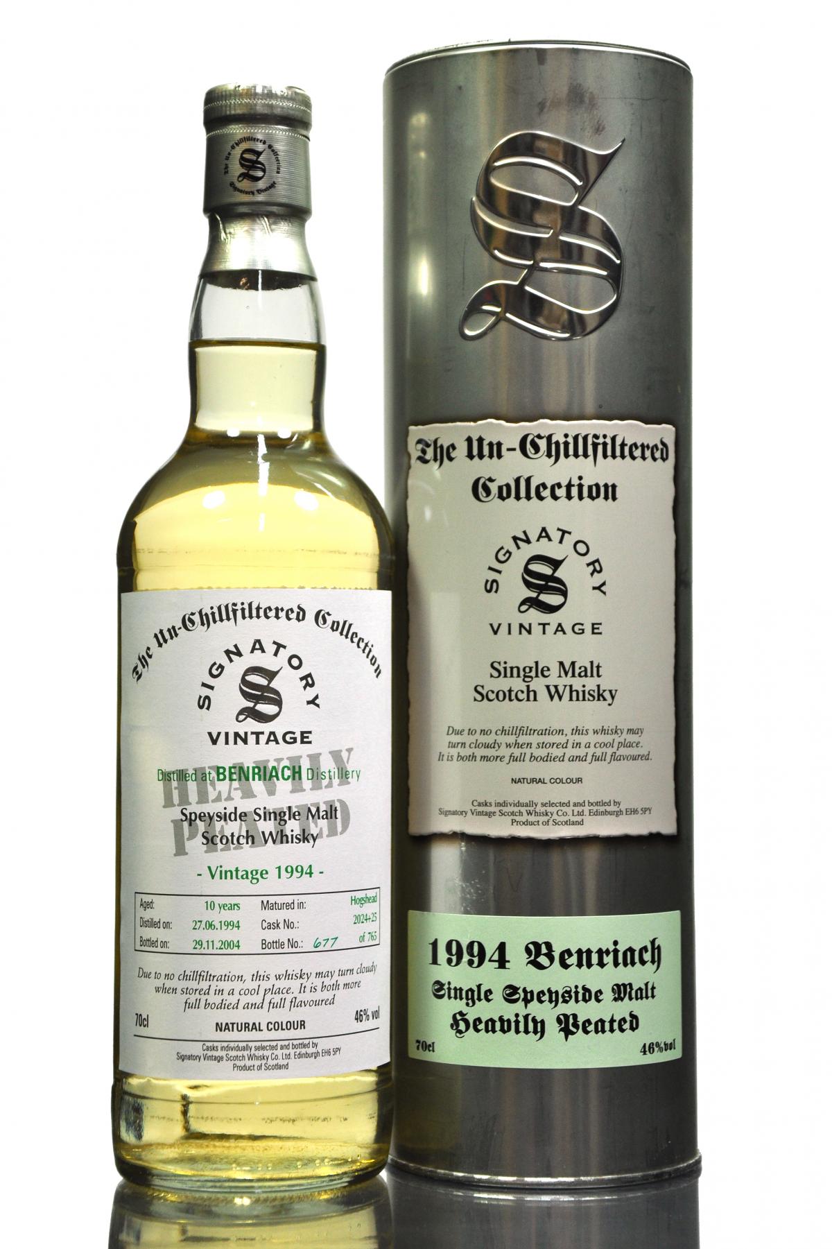 Benriach 1994-2004 - 10 Year Old - Signatory Vintage