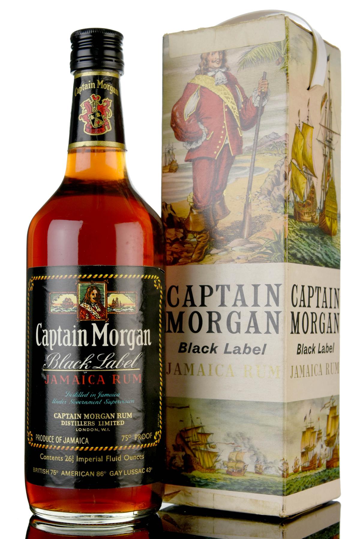 Captain Morgan Rum - Black Label - 1970s