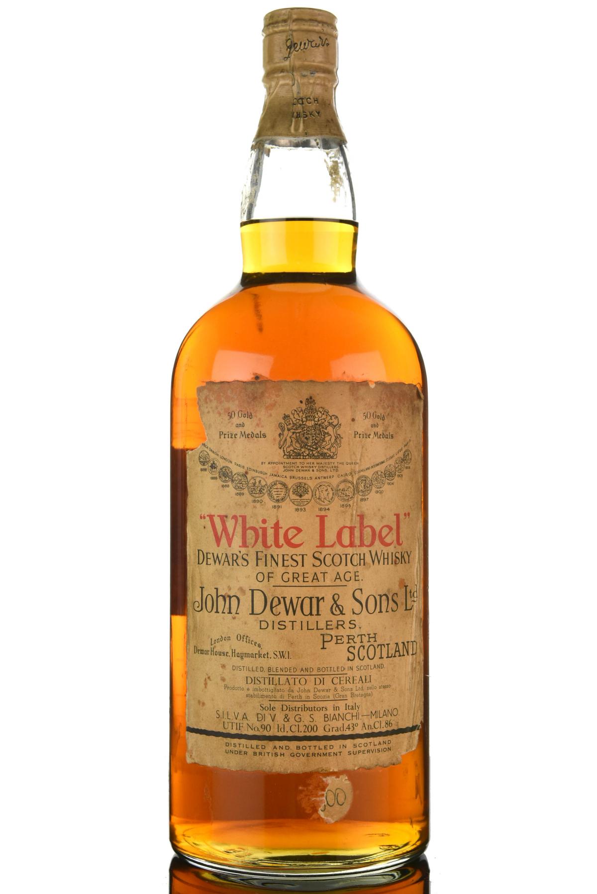 Dewars White Label - 1950s - 2 Litres