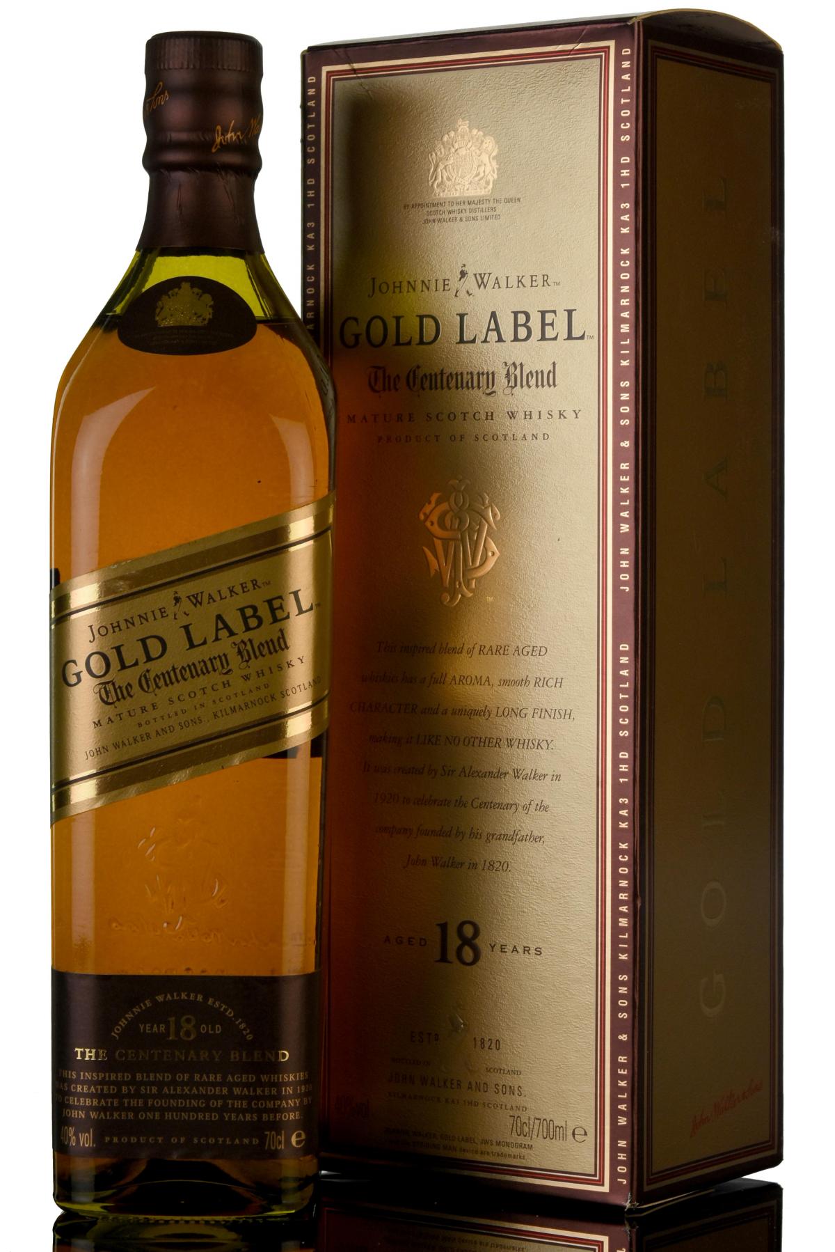 Johnnie Walker 18 Year Old - Gold Label - The Centenary Blend