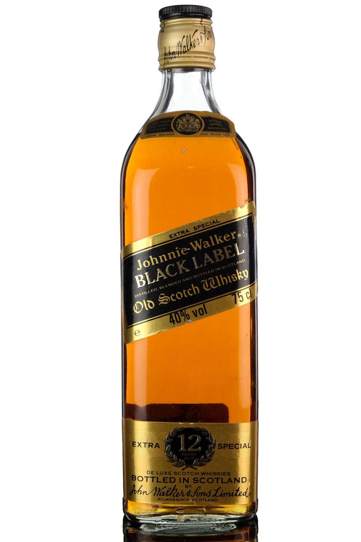 Johnnie Walker 12 Year Old - Black Label - 1980s