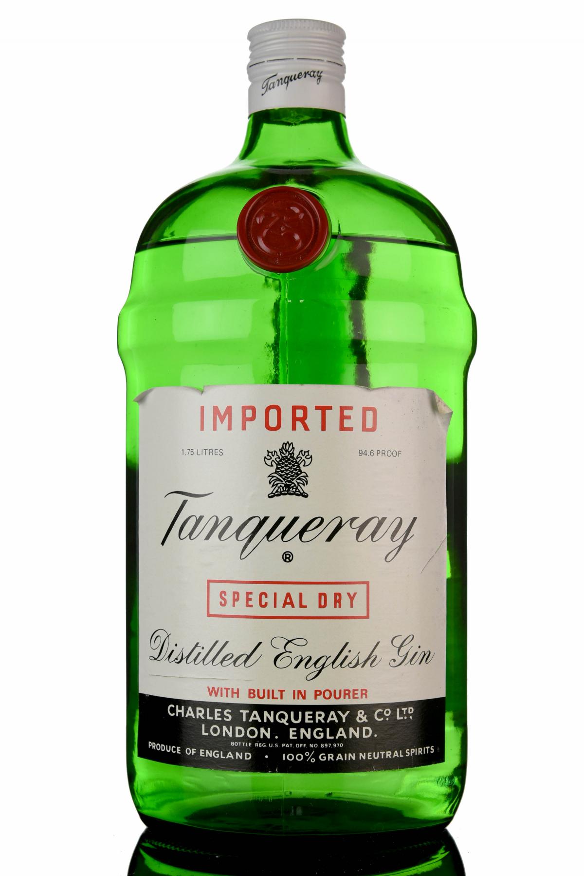 Tanqueray Gin - 1980s - 1.75 Litres