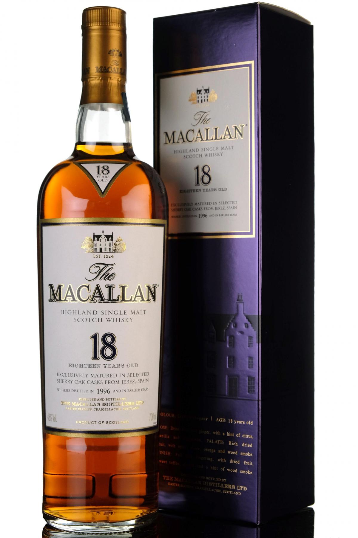 Macallan 1996 - 18 Year Old