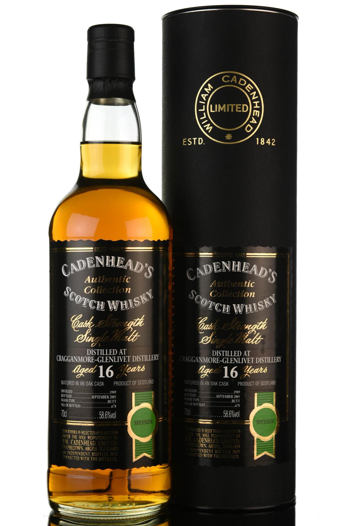Cragganmore-Glenlivet 1989-2005 - 16 Year Old - Cadenheads Authentic Collection