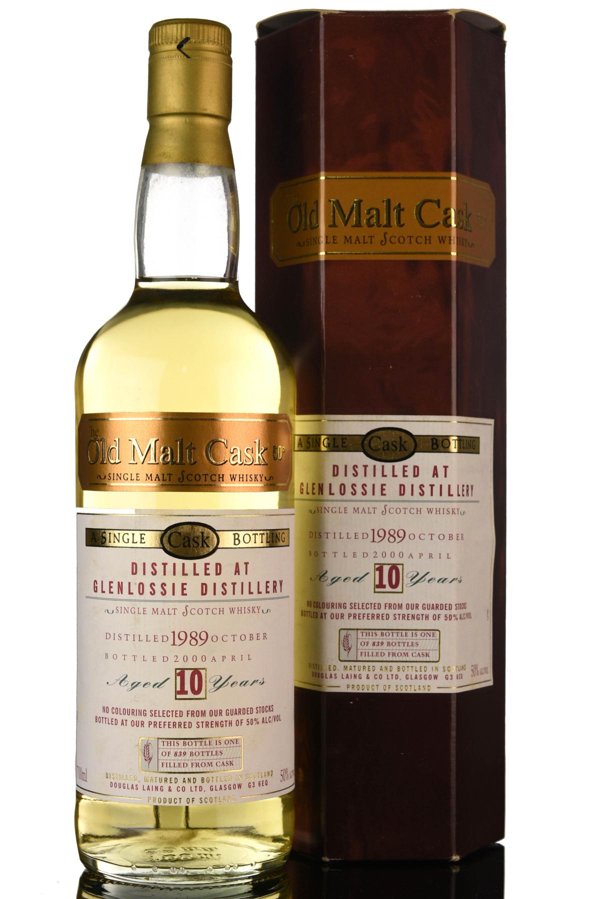 Glenlossie 1989-2000 - 10 Year Old - Douglas Laing - Old Malt Cask