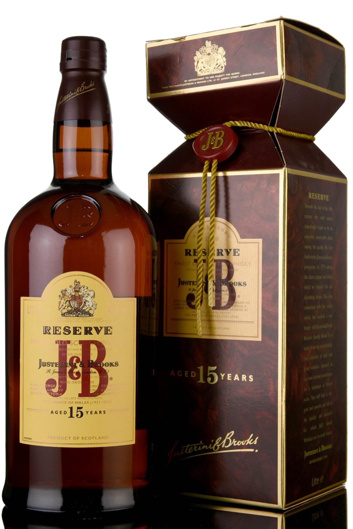 J&B Reserve 15 Year Old - 1 Litre