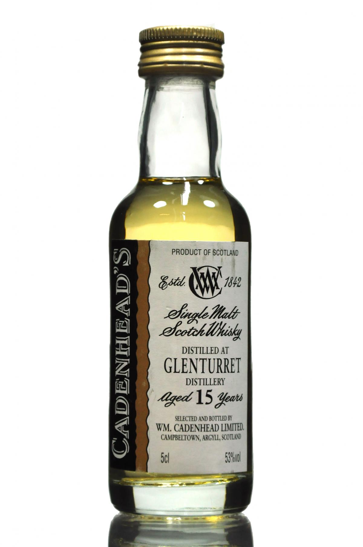 Glenturret 15 Year Old - Cadenhead Miniature
