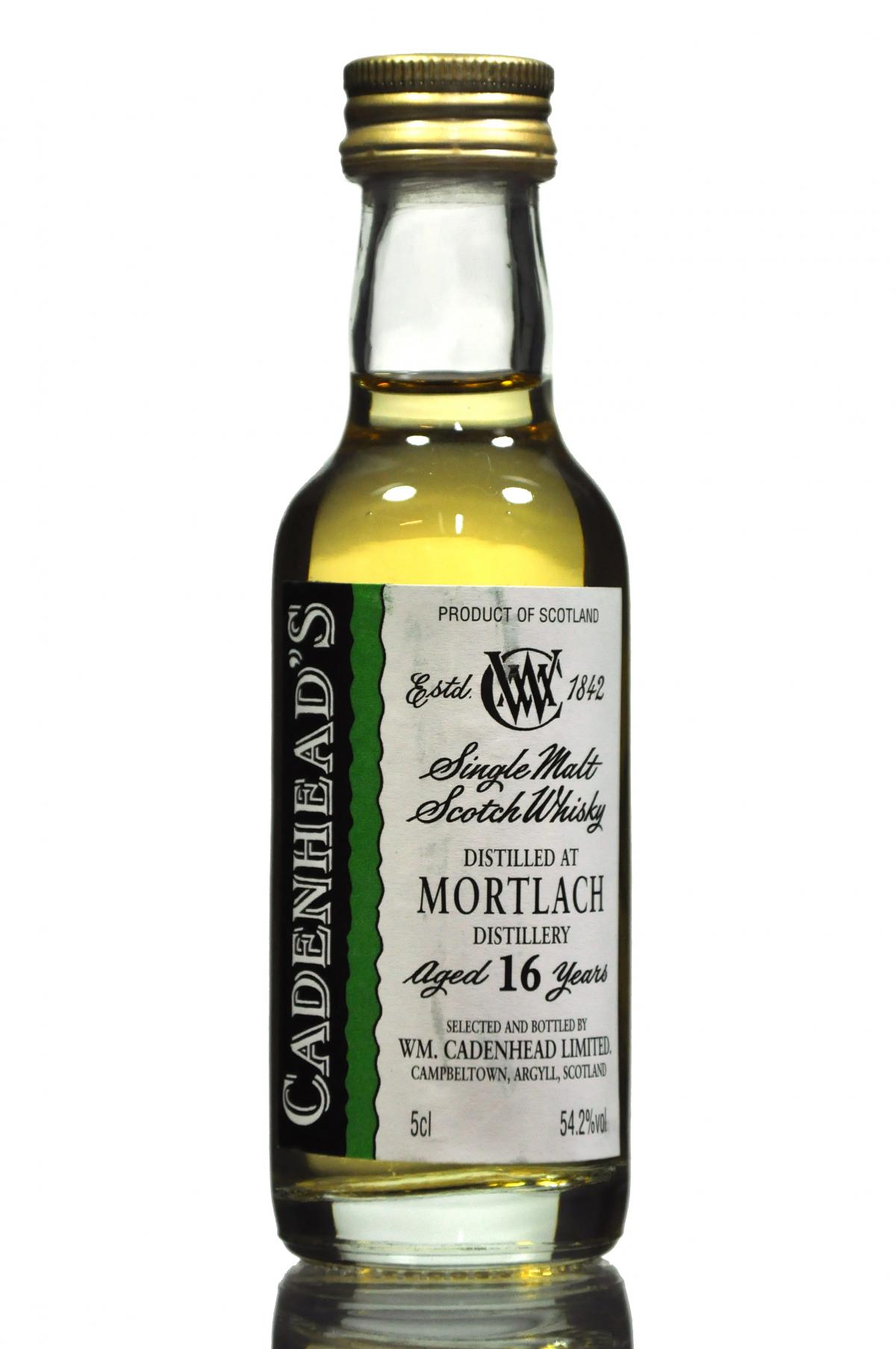 Mortlach 16 Year Old - Cadenhead Miniature