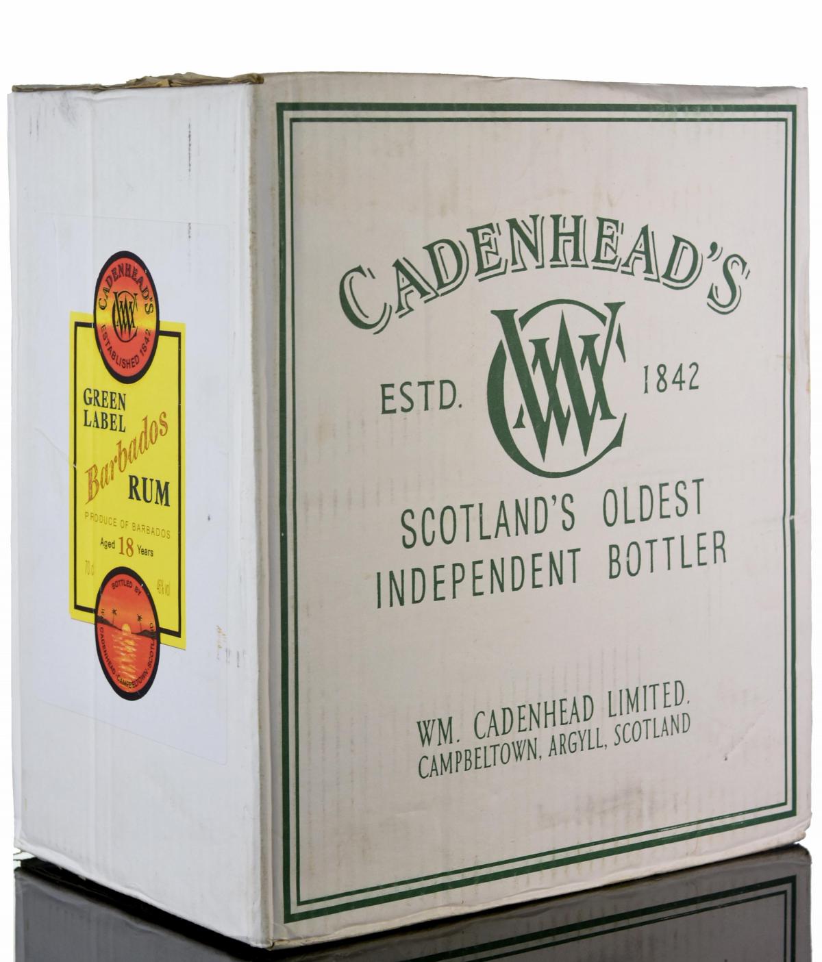 Sealed Case Barbados 18 Year Old - Green Label - Cadenheads Rum