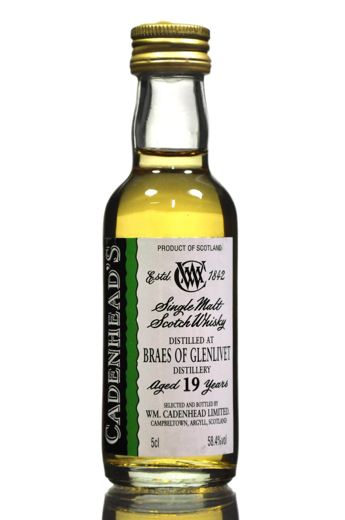 Braes Of Glenlivet 19 Year Old - Cadenhead Miniature