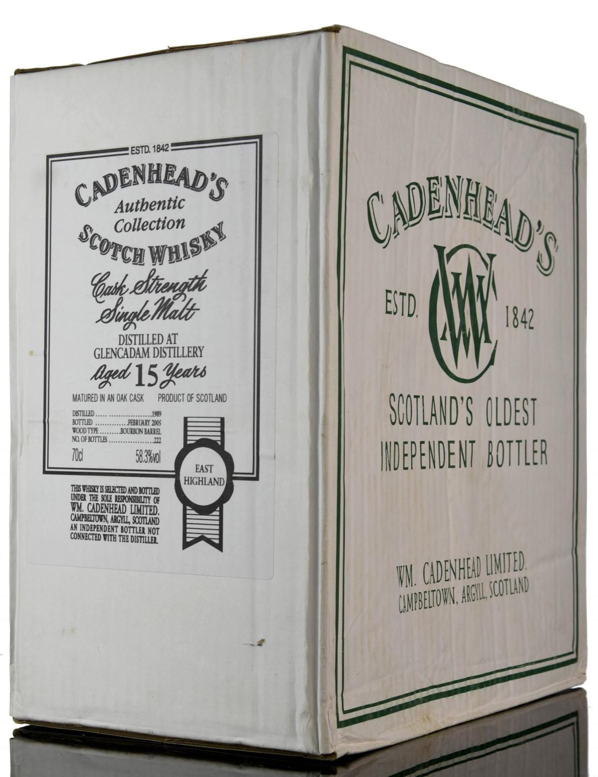 Sealed Case Glencadam 1989 - 2005 15 Cadenheads Authentic Collection