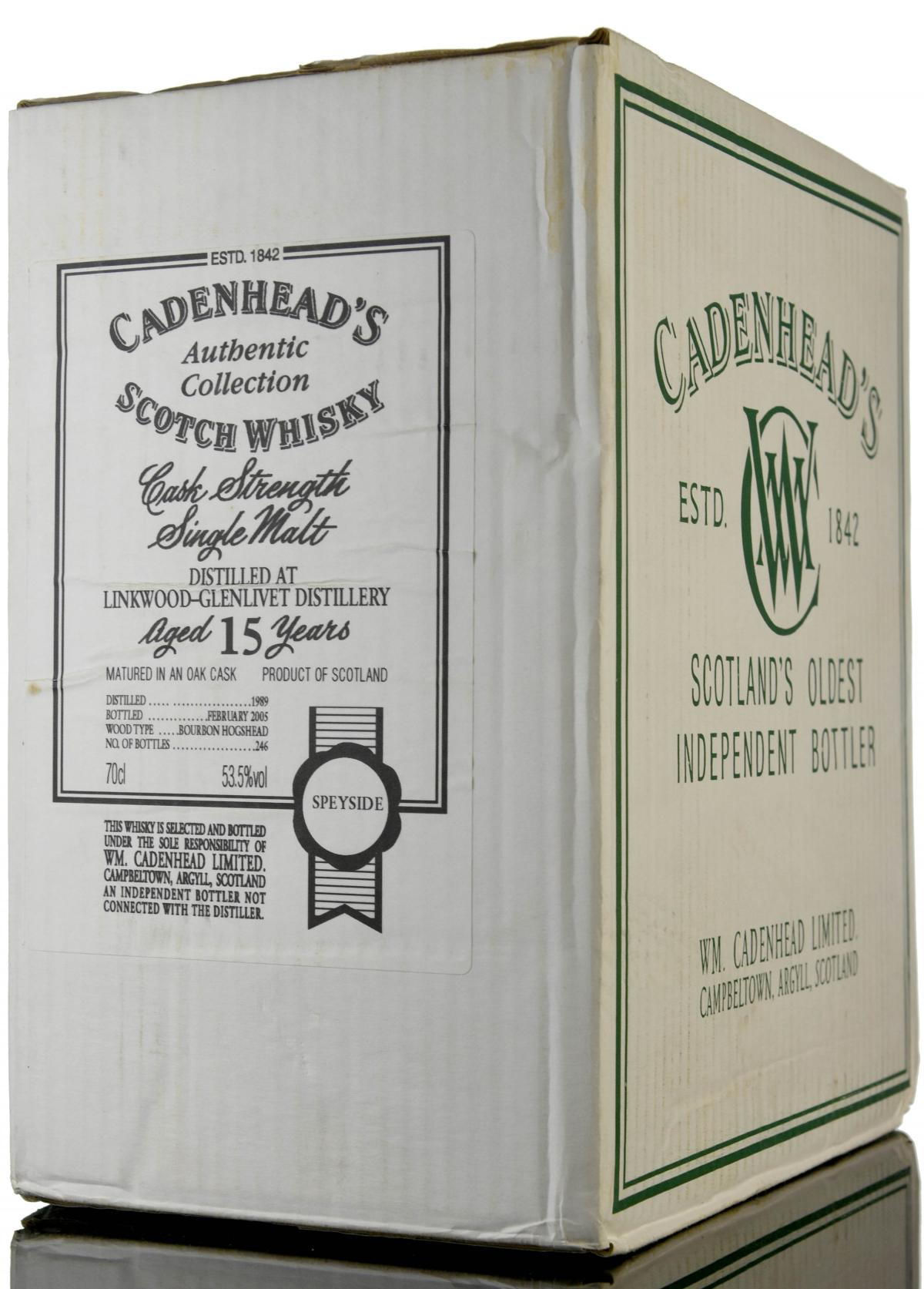 Sealed Case Linkwoodglenlivet 1989 - 2005 15 Cadenheads Authentic Collection