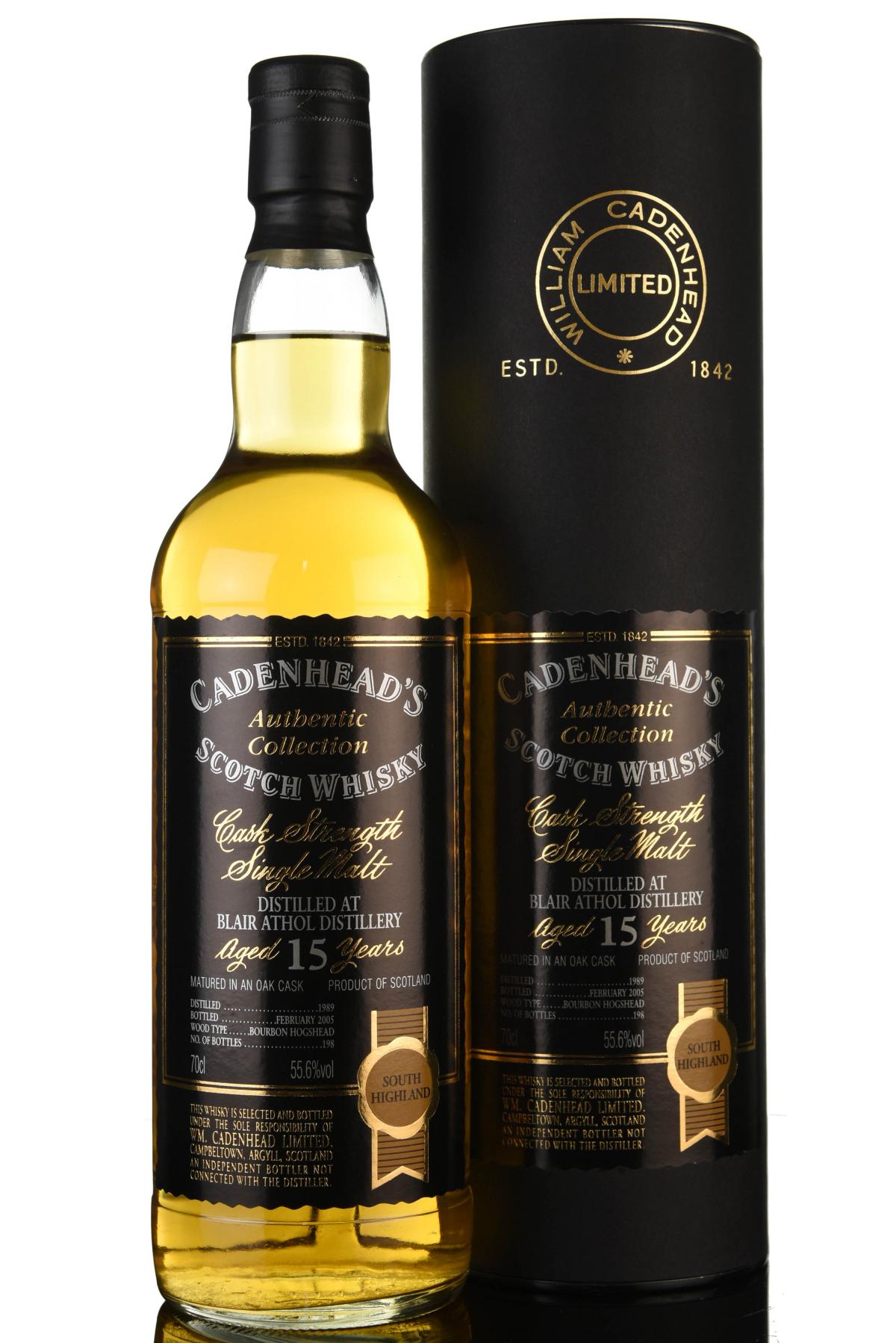 Blair Athol 1989-2005 - 15 Year Old - Cadenheads Authentic Collection