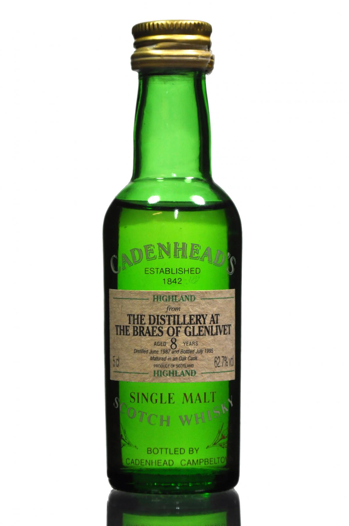 Braes Of Glenlivet 1987-1995 - 8 Year Old - Cadenheads Miniature