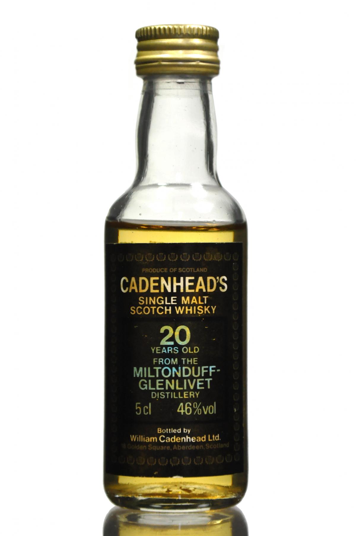 Miltonduff-Glenlivet 20 Year Old - Cadenhead Miniature