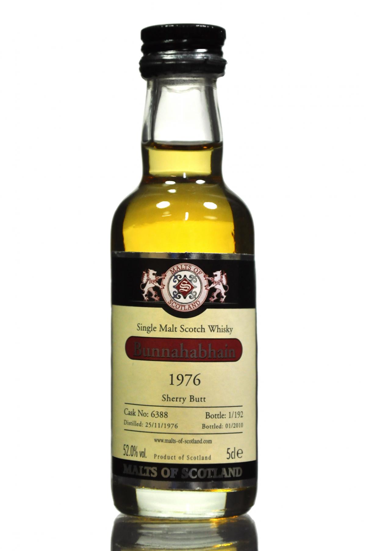 Bunnahabhain 1976-2010 - Cask 6388 - Malts Of Scotland Miniature