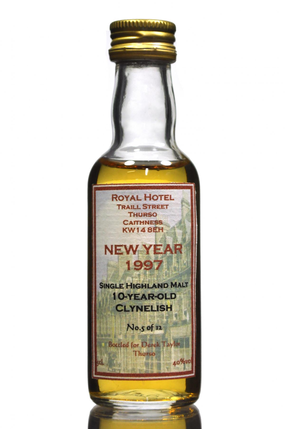 Clynelish Royal Hotel - Derek Taylor Miniature - One Of 12