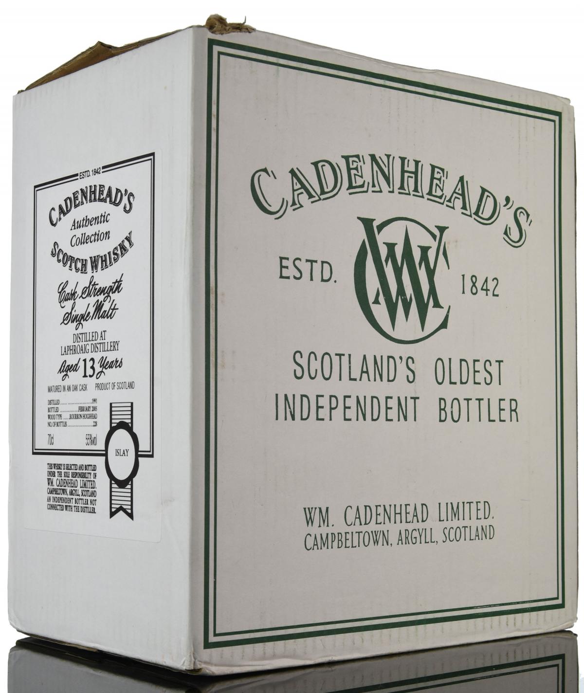 1 Case Laphroaig 1991 - 2005 13 Cadenheads Authentic Collection