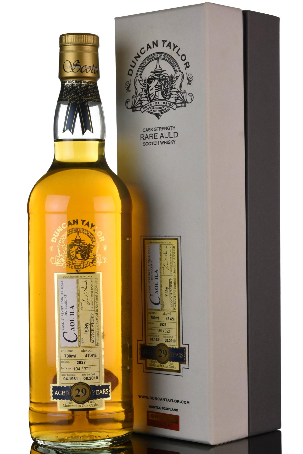 Caol Ila 1981 - 2010 29 Duncan Taylor