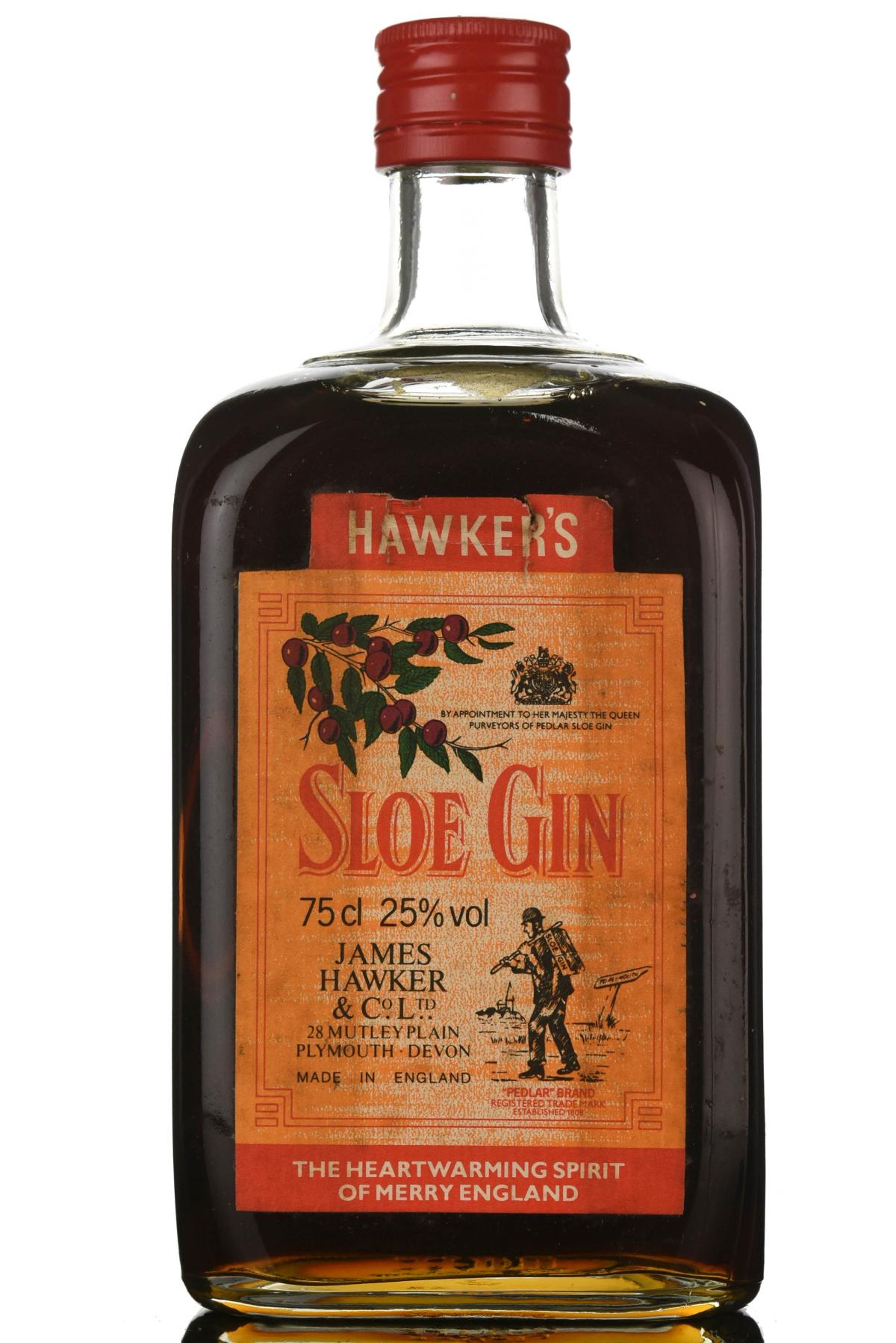 Hawkers Sloe Gin - 1980s