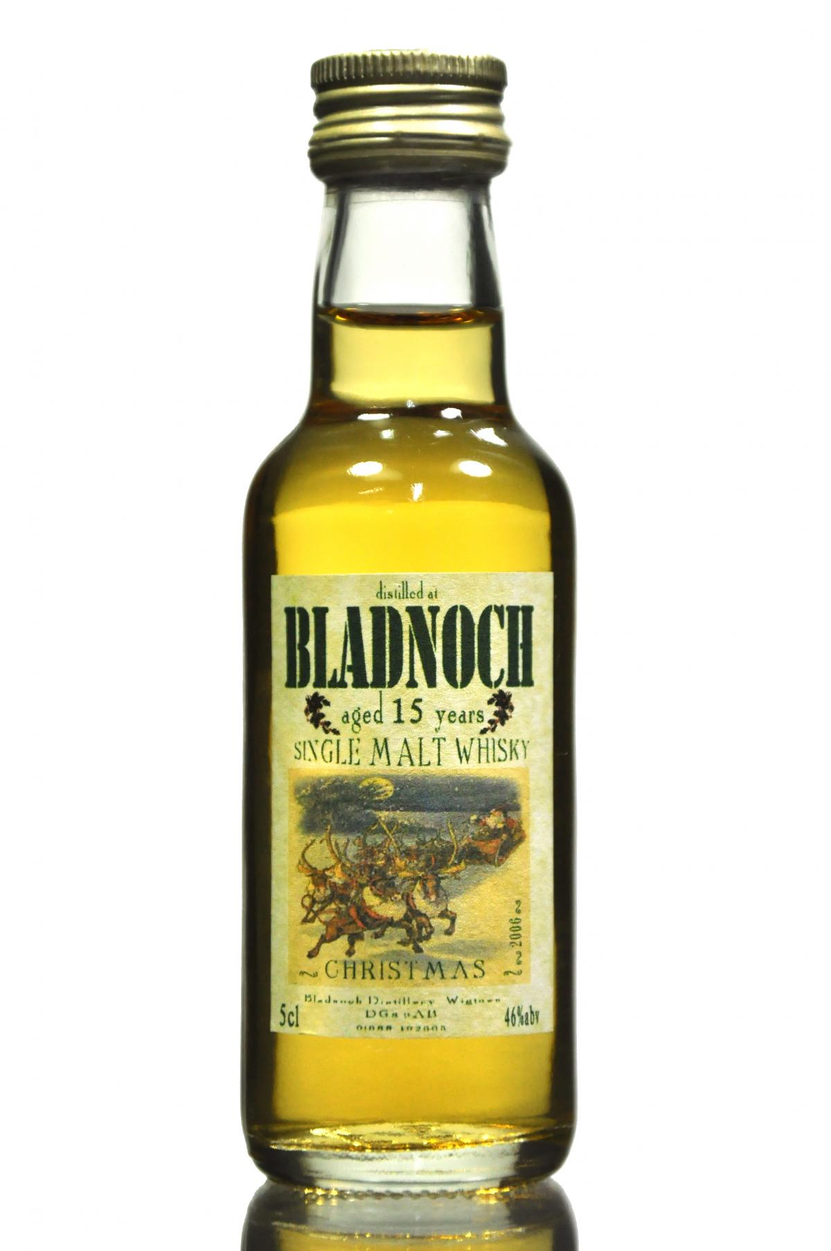 Bladnoch 15 Year Old - Christmas 2006 - Miniature