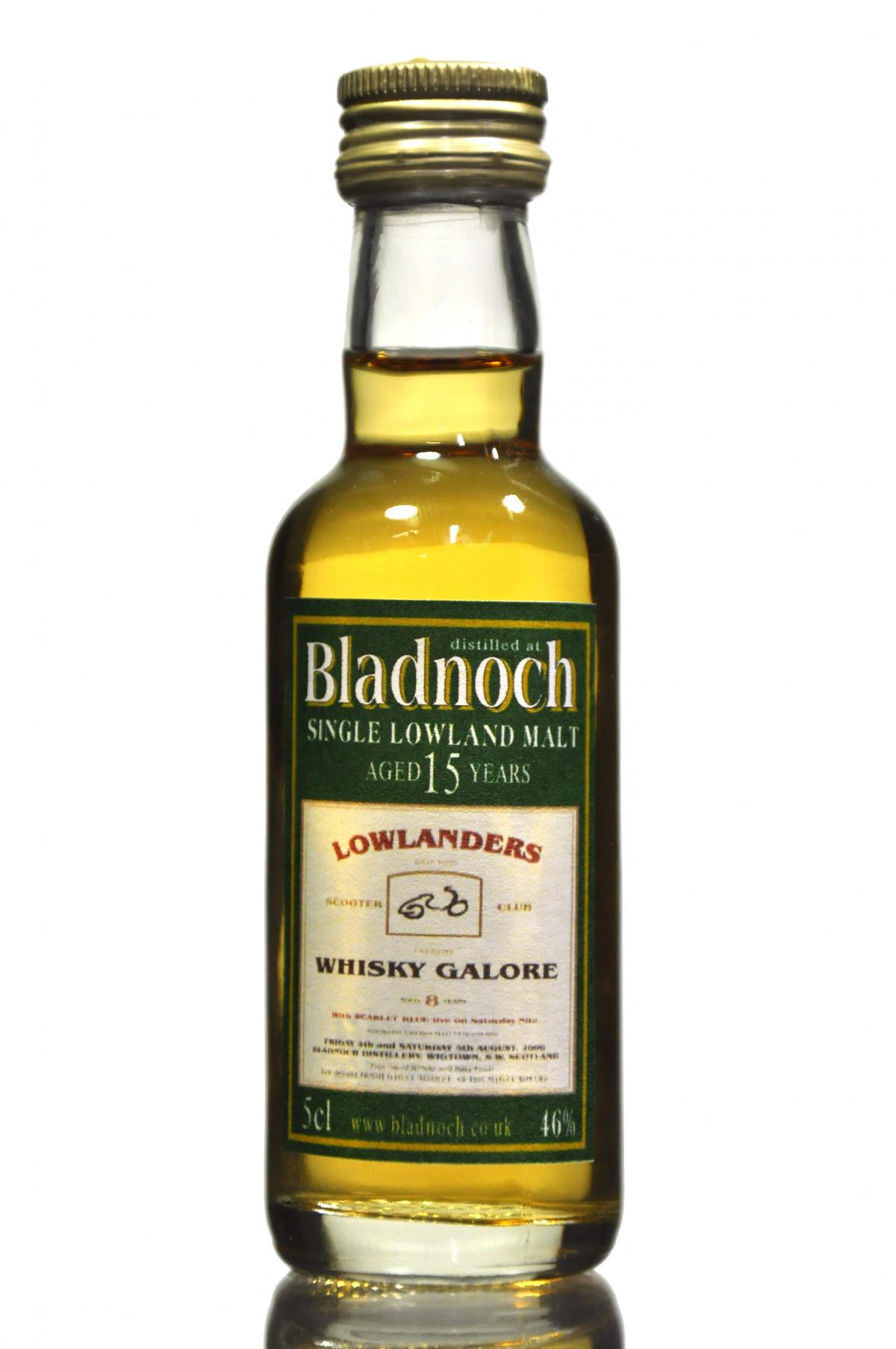 Bladnoch 15 Year Old - Lowlanders Scooter Club Whisky Galore 2006 - Miniature
