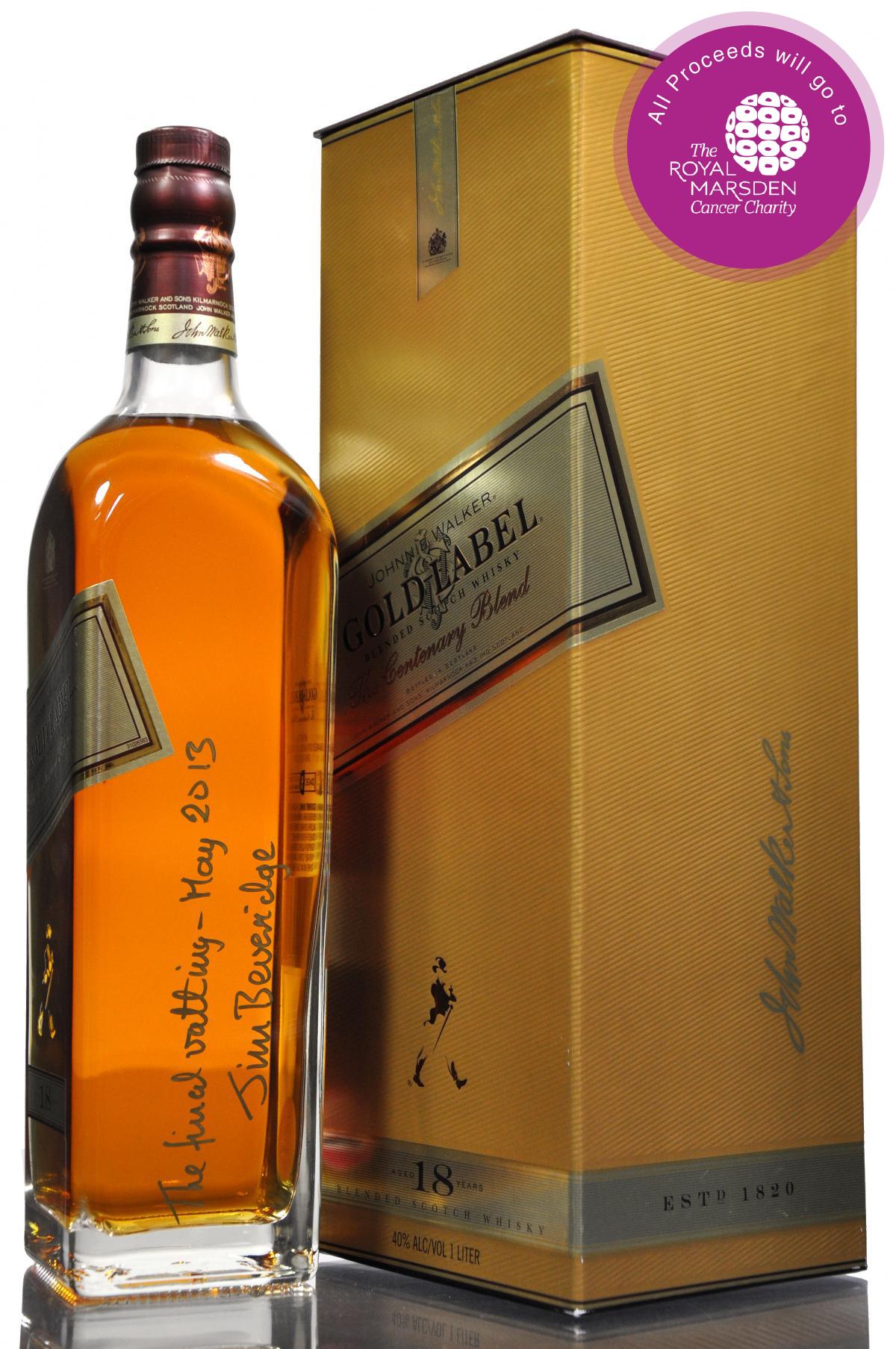 Johnnie Walker 18 Year Old - Gold Label - 1 Litre - Charity Auction Zero Buyer Fees