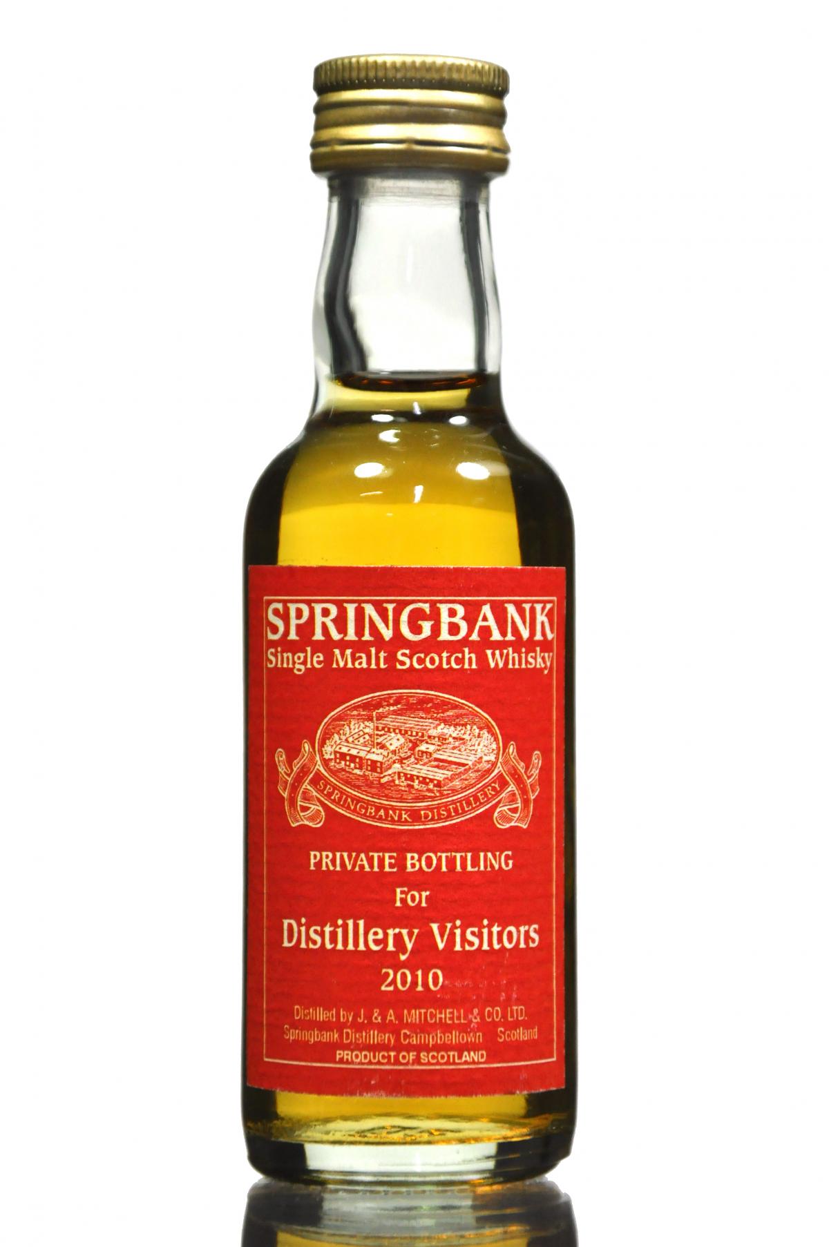 Springbank Private Bottling For Distillery Visitors 2010 Miniature