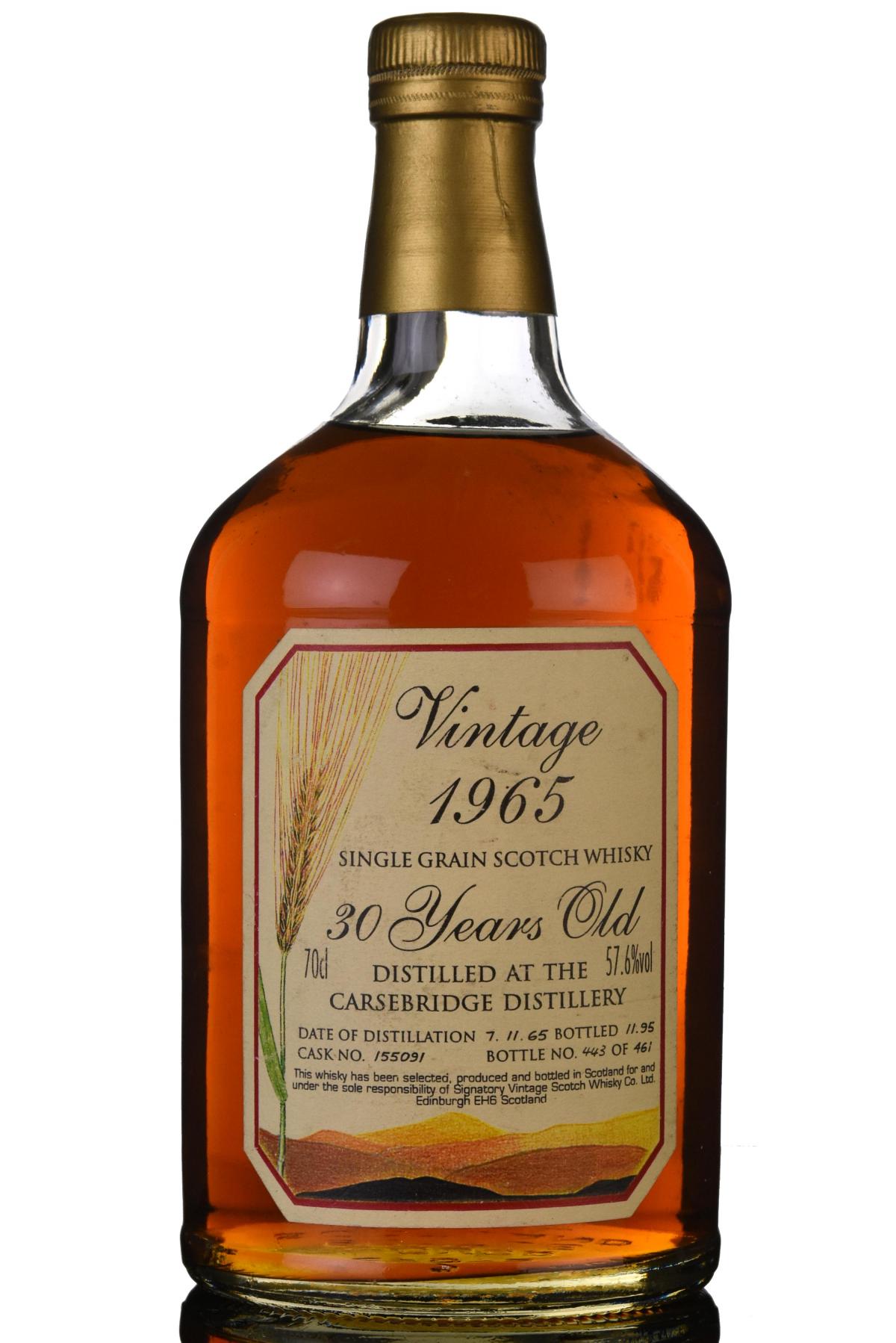Carsebridge 1965-1995 - 30 Year Old - Signatory Vintage