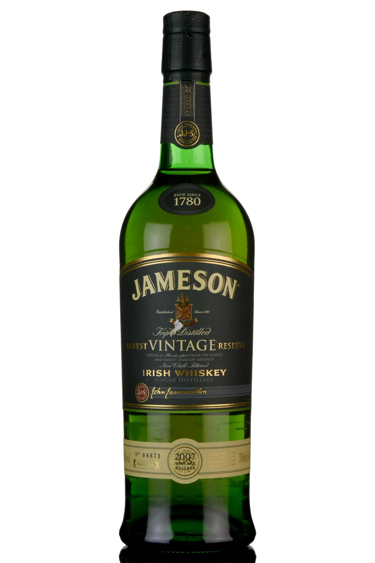 Jameson 2007 Vintage Reserve Irish Whiskey