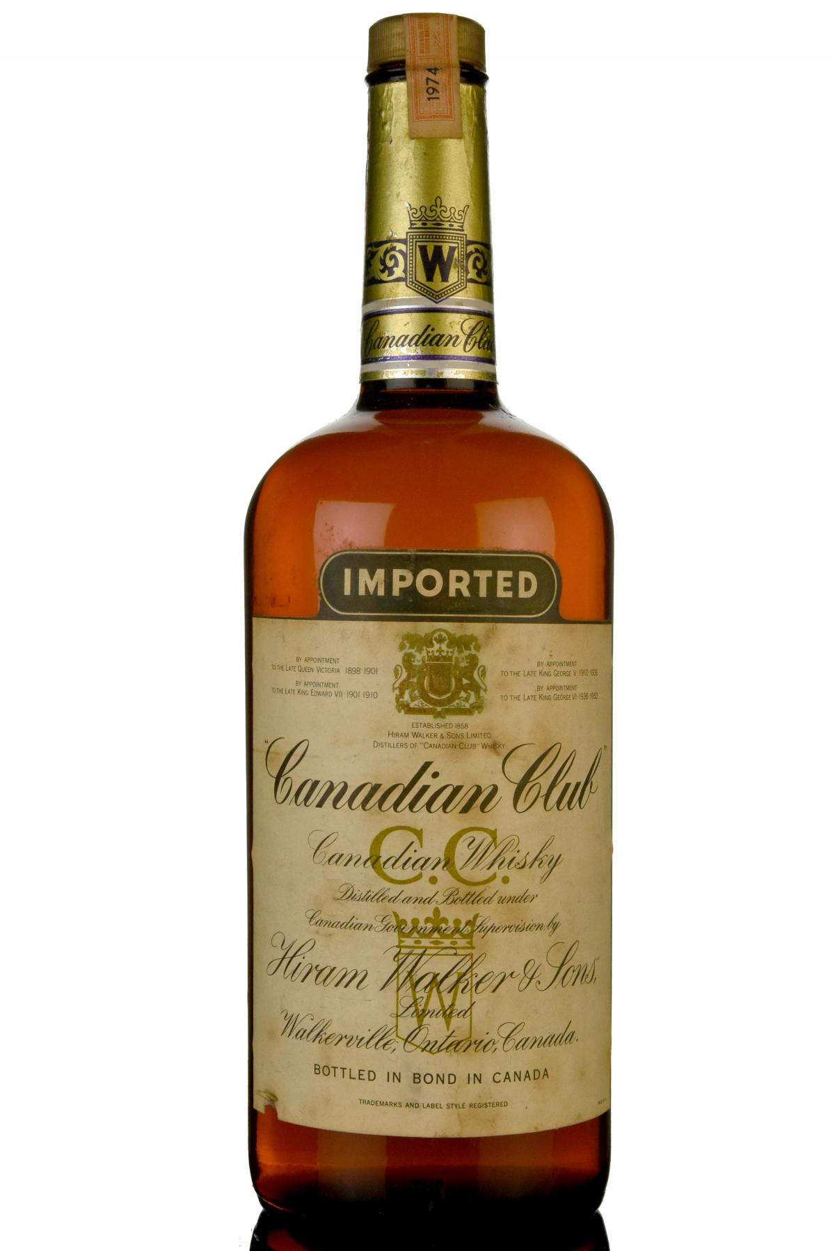 Canadian Club 1974 - Canadian Whiskey - 1 Litre