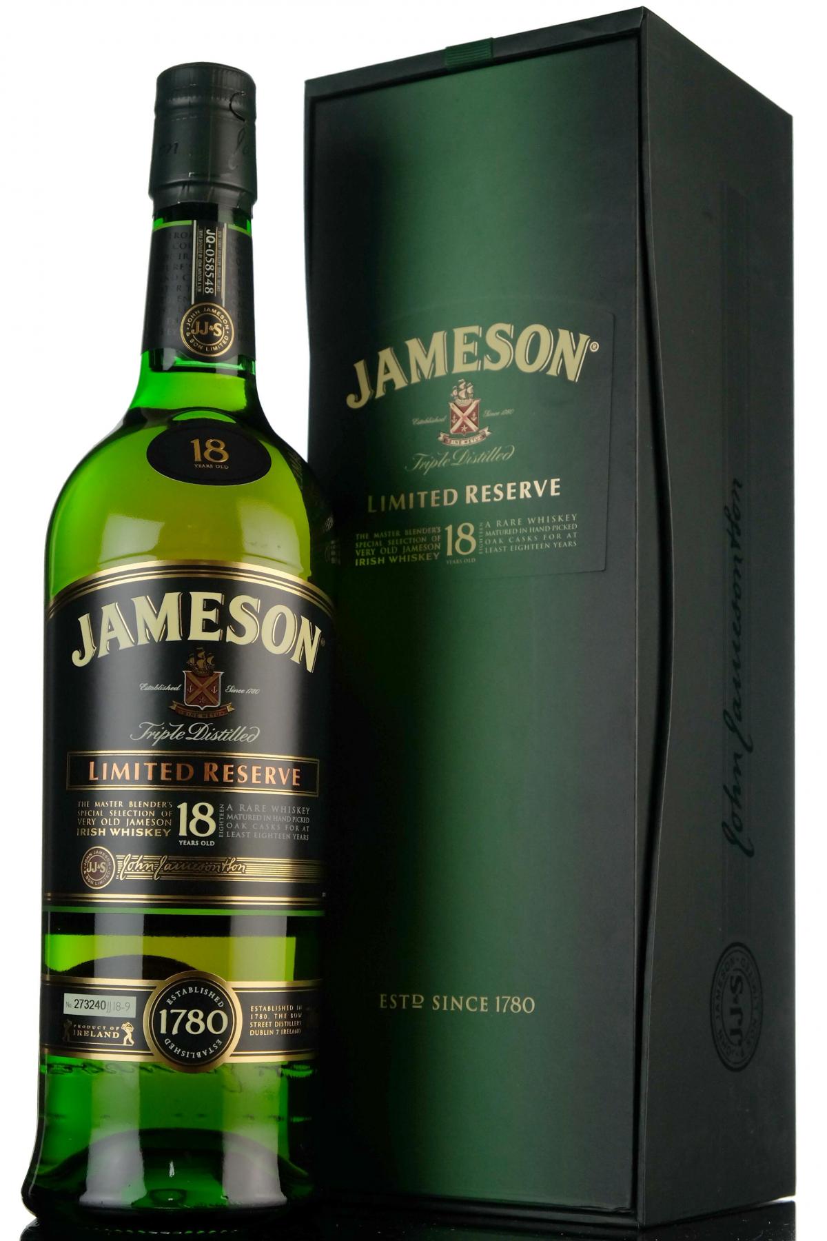 Jameson 18 Year Old Irish Whiskey