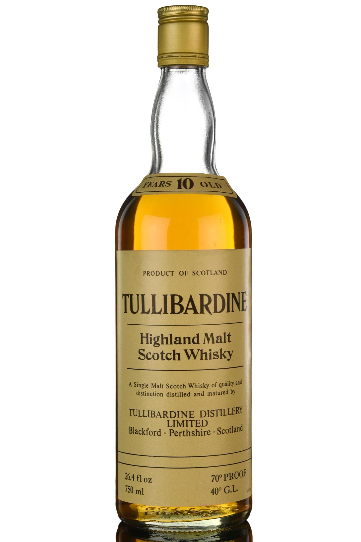 Tullibardine 10 Year Old - Late 1970s