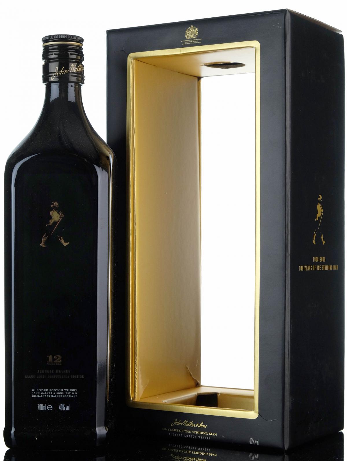 Johnnie Walker 12 Year Old - Black Label - Centenary Of The Striding Man 1909-2009
