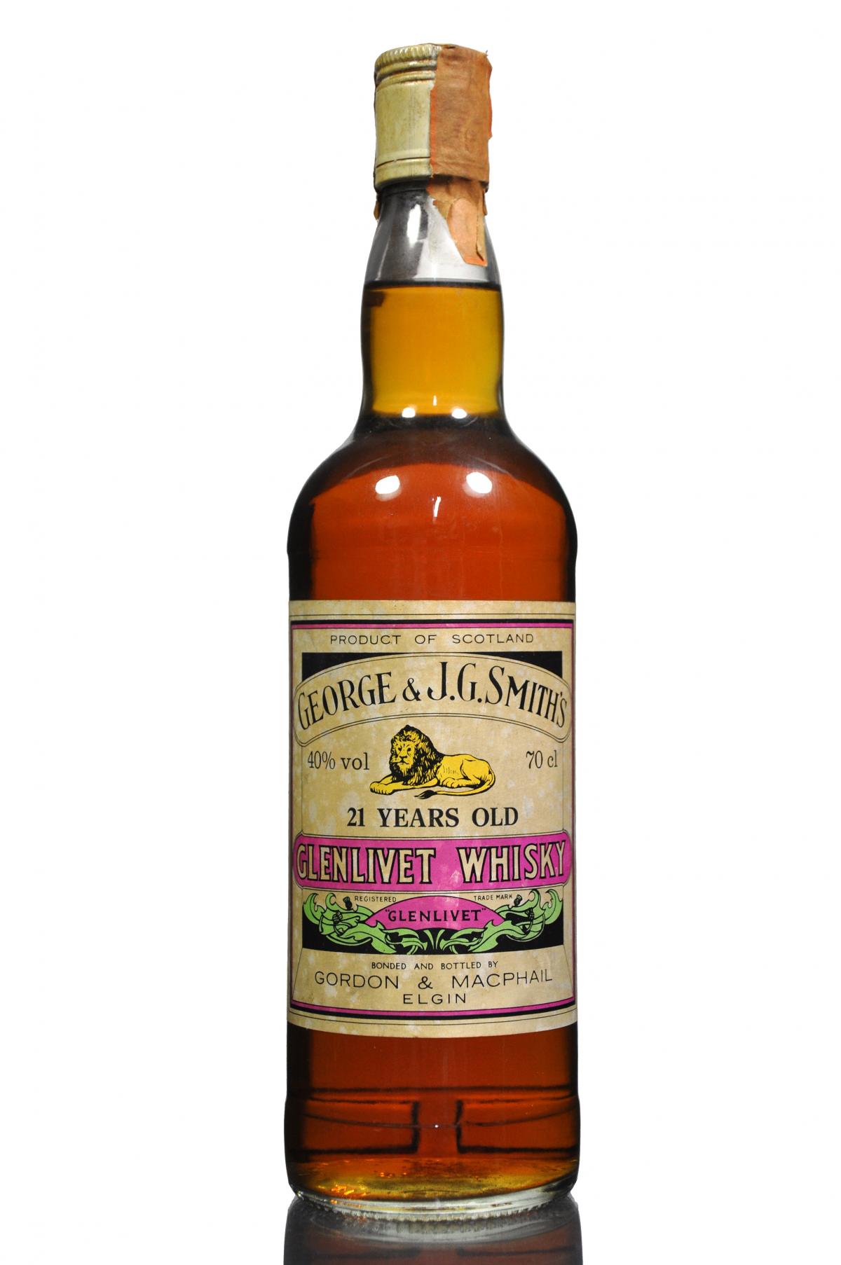 Glenlivet 21 Year Old - Gordon & MacPhail - 1990s