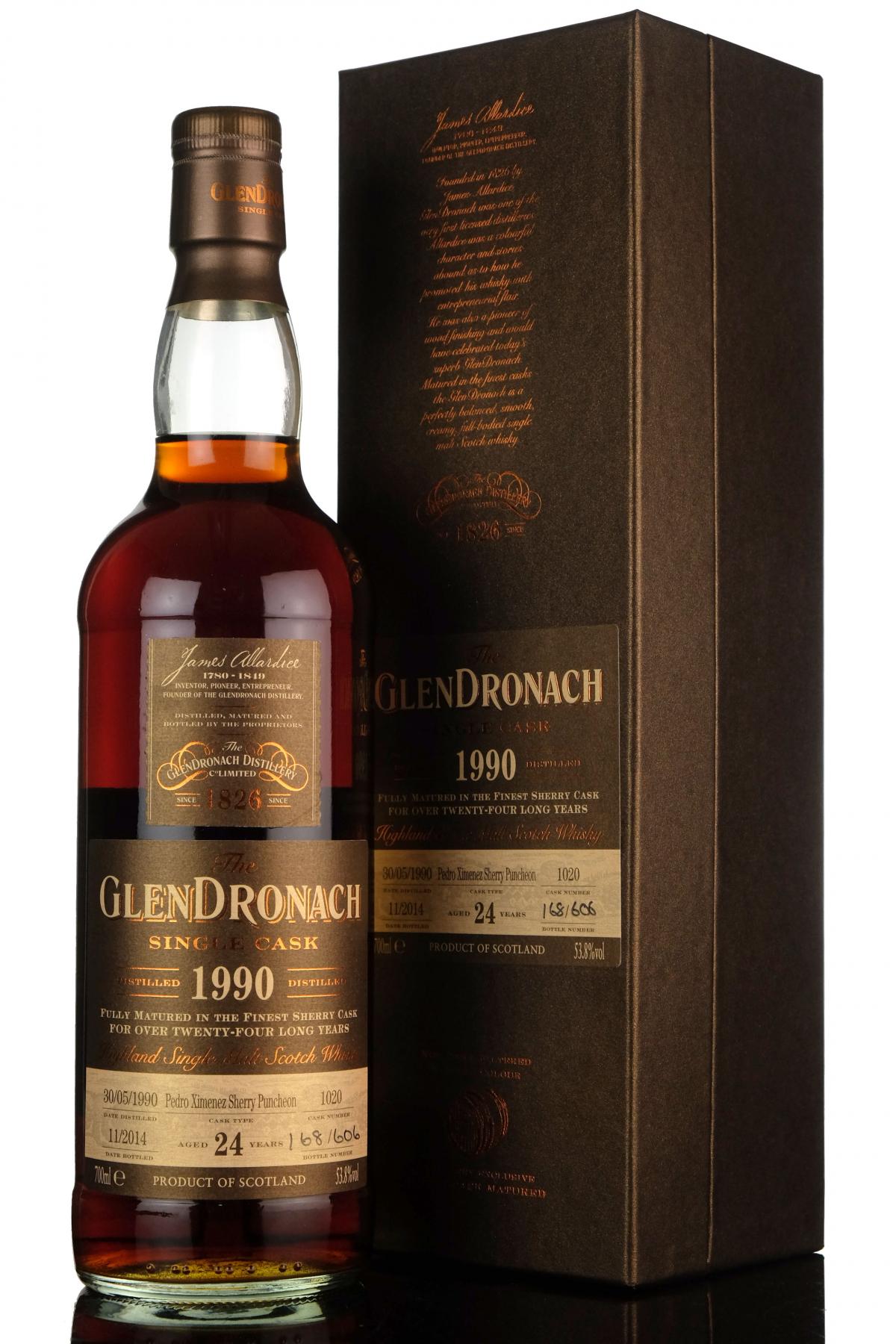 Glendronach 1990-2014 - 24 Year Old - Single Cask 1020 - Batch 11