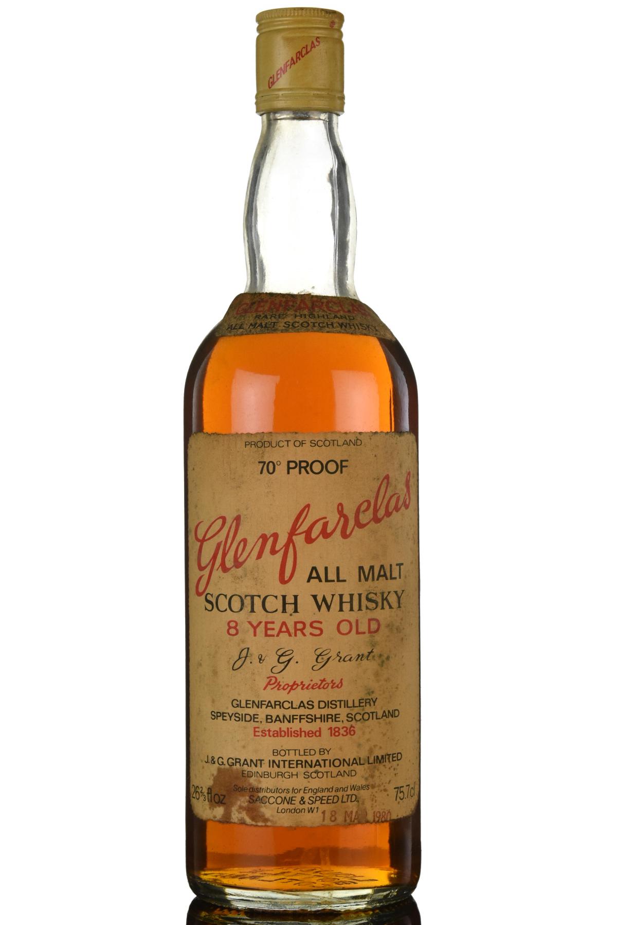 Glenfarclas 8 Year Old  Late 1970s
