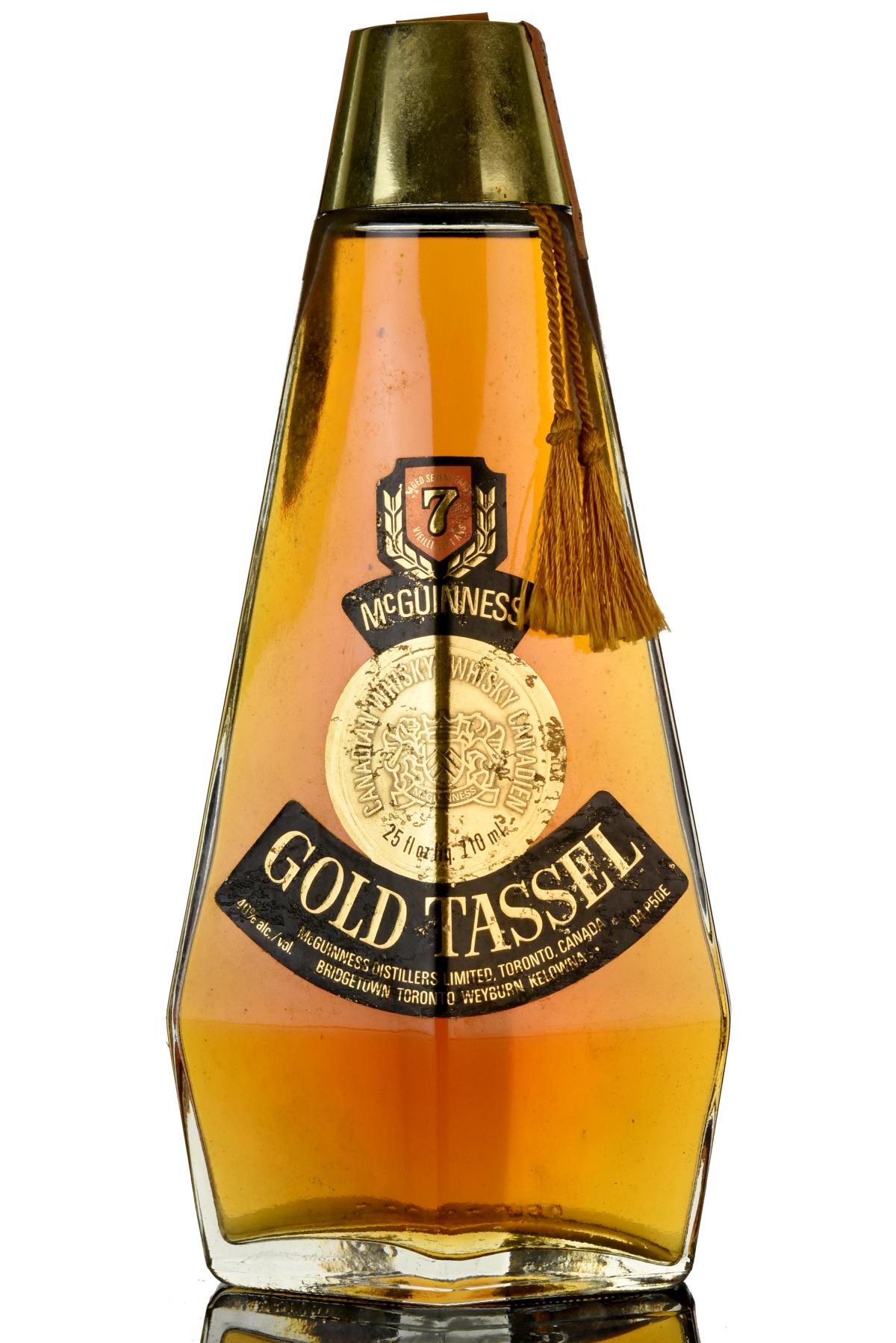 Gold Tassel 7 Canadian Whiskey 1970s