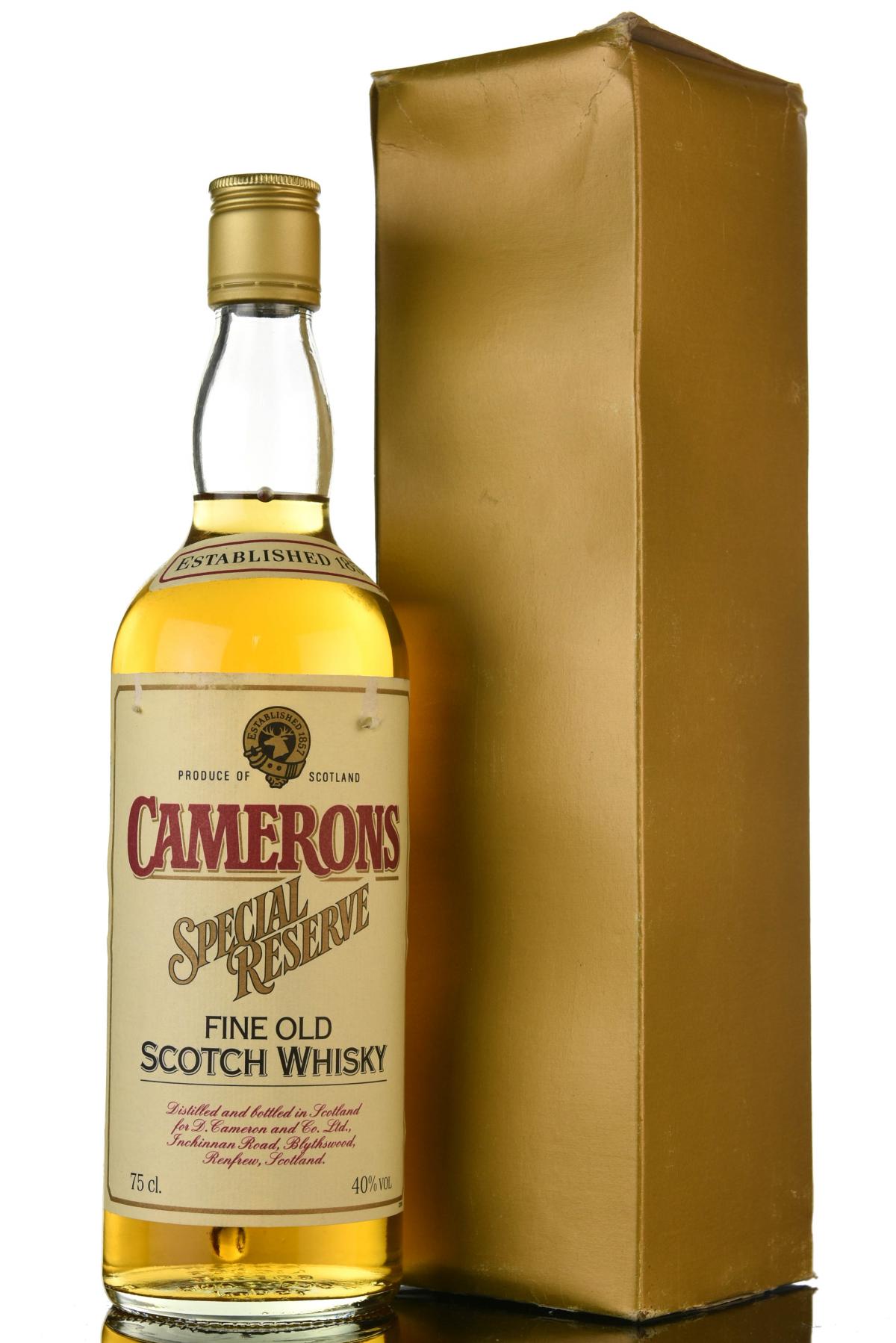 Camerons Special Reserve - 1980s
