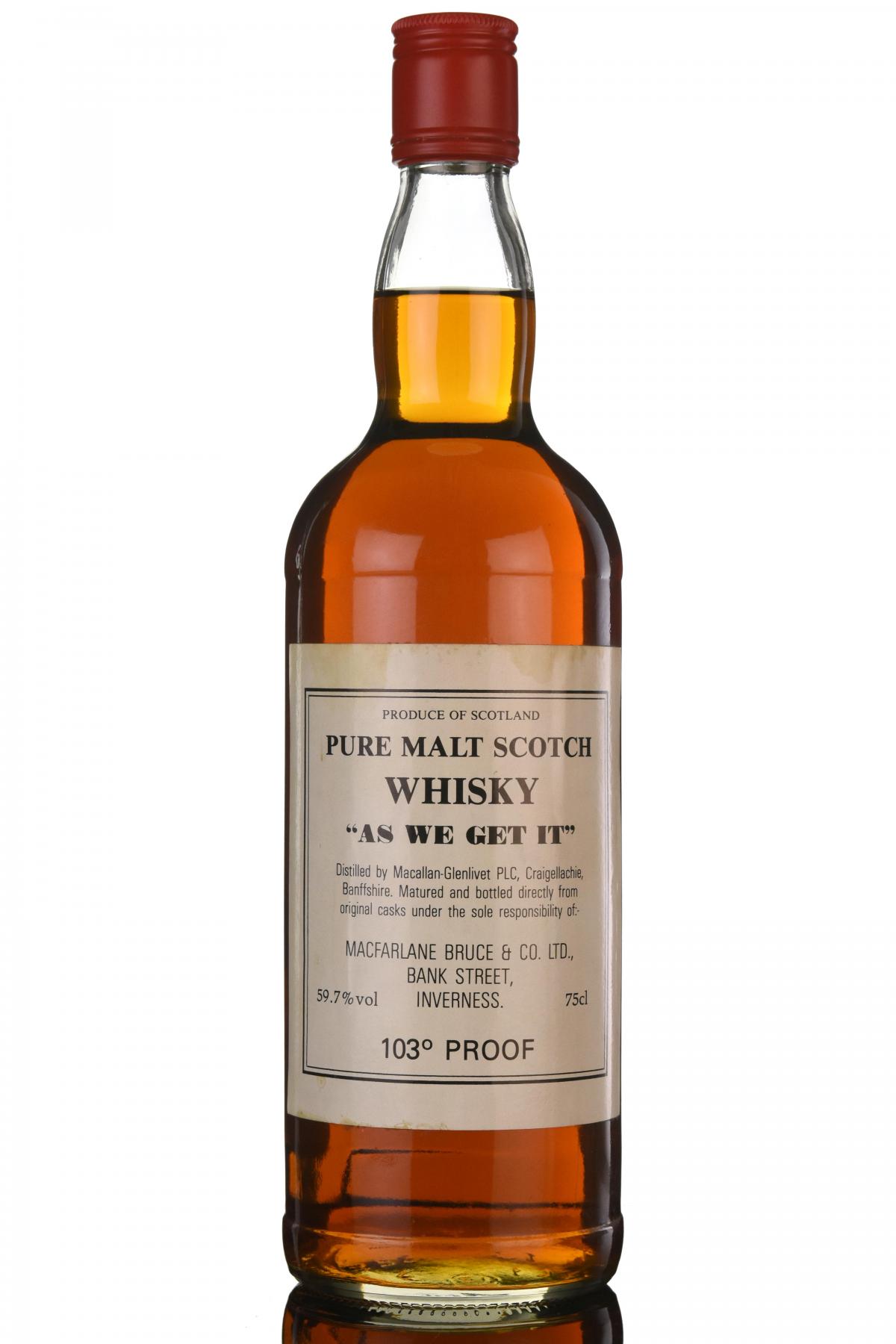 Macallanglenlivet As We Get It 103 Proof 1980s
